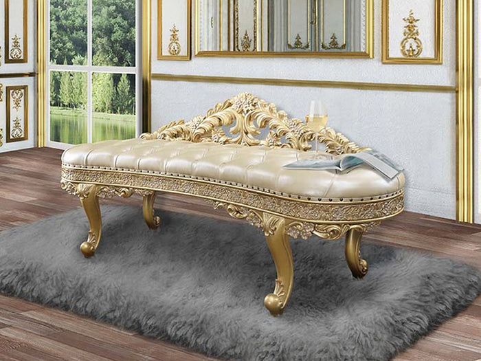 Cabriole 73" Wide Traditional Bench