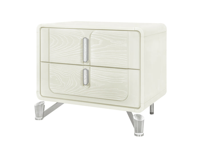 Lyra 23.6" Tall 2 Drawer Nightstand With USB