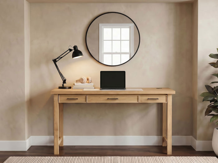 Vermes 55" Wide 3 Drawer Desk
