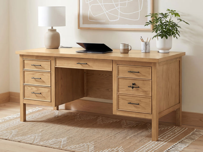 Vermes 66.2" Wide 7 Drawer Desk